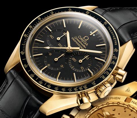 omega mens gold watch|gold chronograph watches for men.